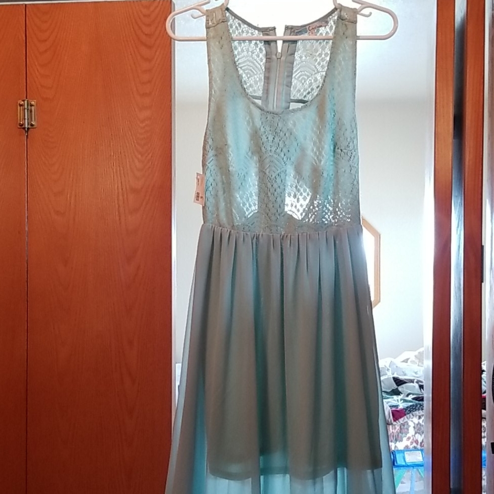Long tank dress with open back detail
